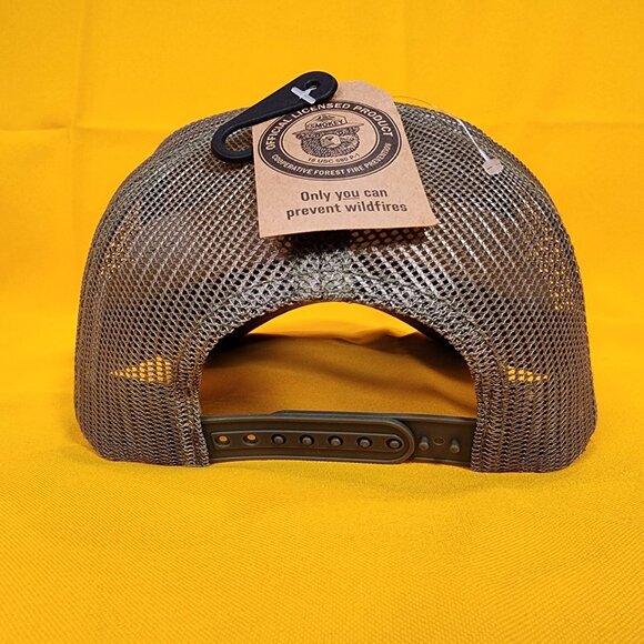 Smokey Bear Trucker Hat Snap Back Patch Only You Can Prevent Wildfires Hat NEW - Picture 7 of 12